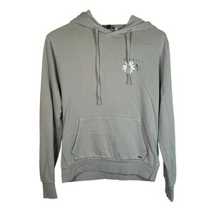 O'Neill Surf Co Womens Small Green Daisy Floral Hoodie‎ Sweatshirt Surf Beach